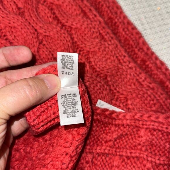 JOE BOXER Coral Pink Chunky Cable Knit Cold Weather Scarf - Picture 7 of 10